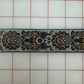 Metallic Ribbon - 1.25-inch Gold and Black on White